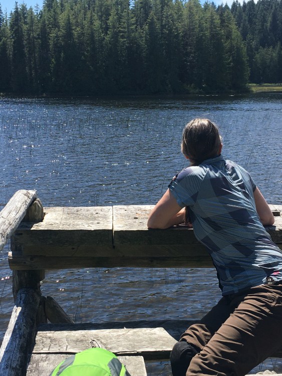A break in mountain biking at Duck Lake